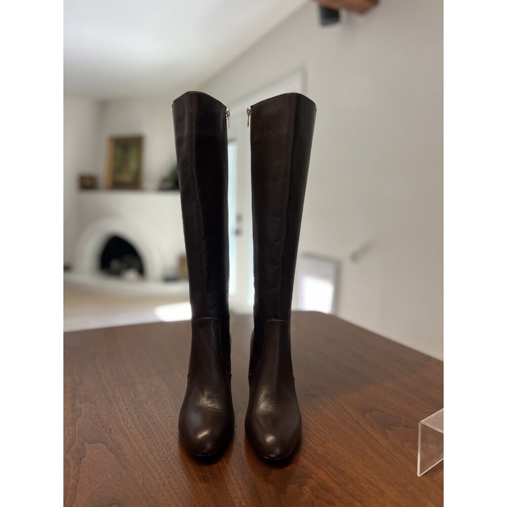 Coach "Roma" Soft Shine Calf Chocolate Brown Inside Zipper Boots Womens Size 7.5 - Picture 3 of 9